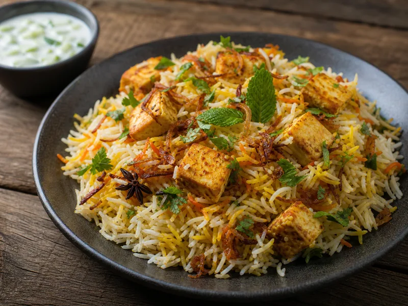 Danie Biryani z tofu