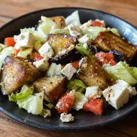 Danie Brinjol and Cheese Salad