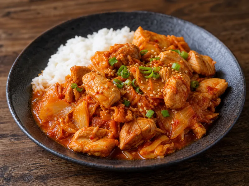 Danie Kimchi z kurczakiem