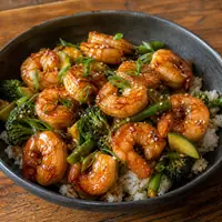 Danie Krewetki teriyaki