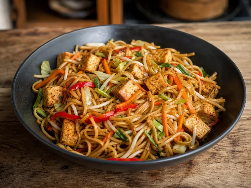 Danie Makaron chiński z tofu