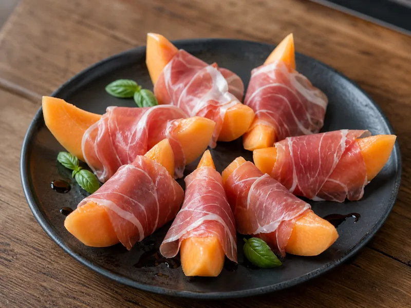 Danie Melon z szynką parmeńską