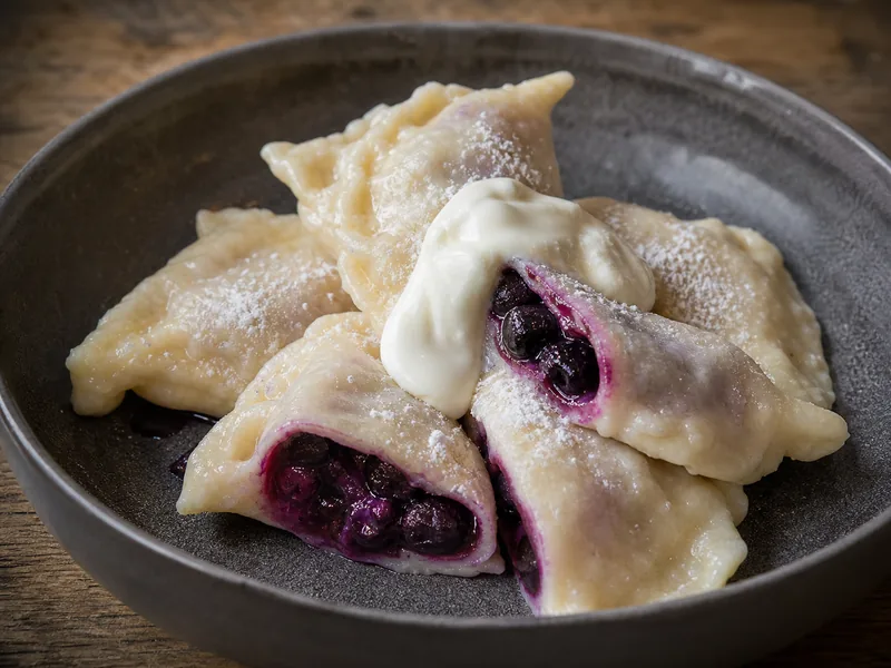 Danie Pierogi z owocami