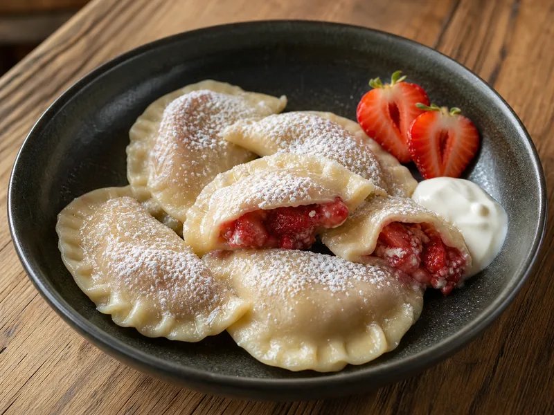 Danie Pierogi z truskawkami