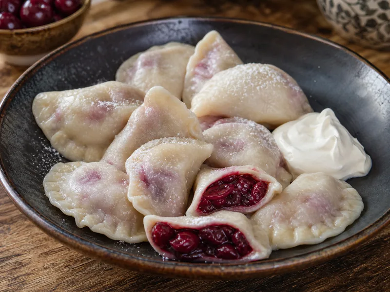 Danie Pierogi z wiśniami