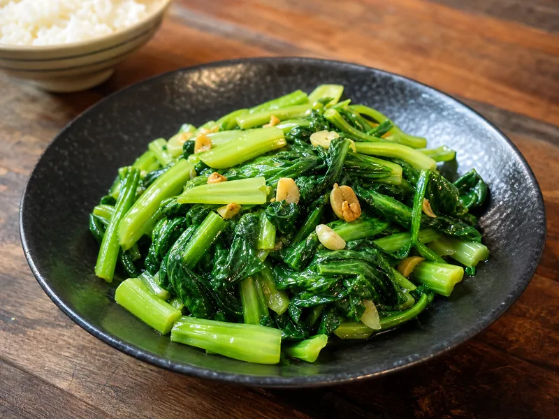 Danie Rau cải xào tỏi