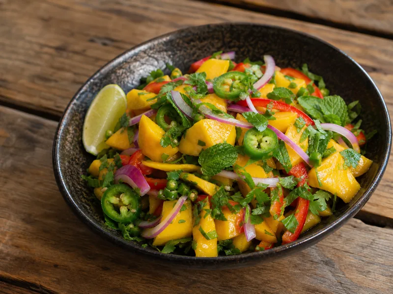 Danie Sałatka mango jalapeño