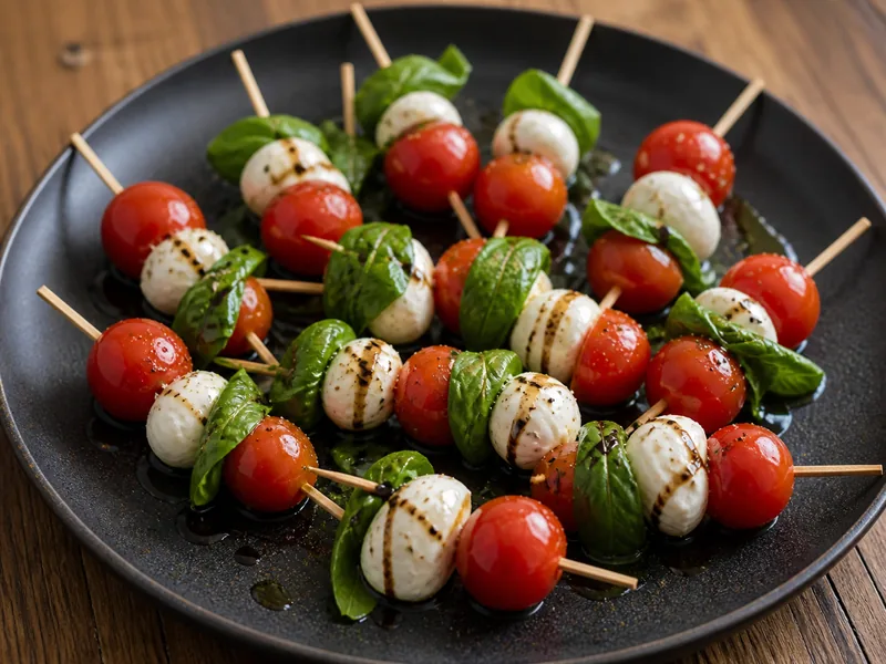 Danie Szaszłyczki caprese