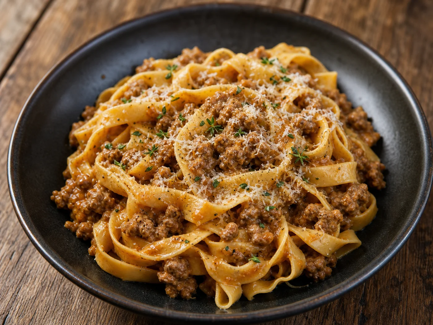 Danie Tagliatelle z cielęciną