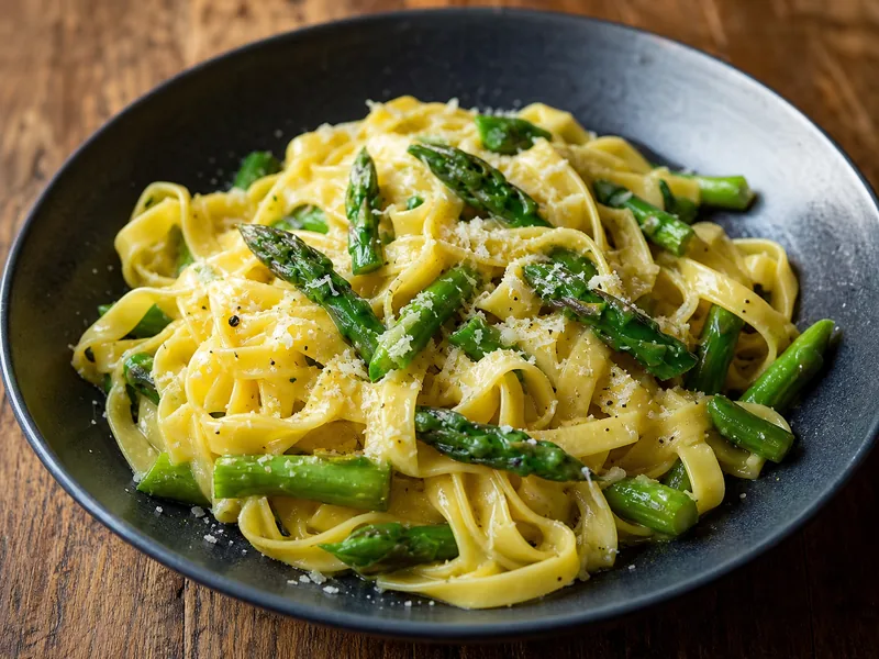 Danie Tagliatelle ze szparagami