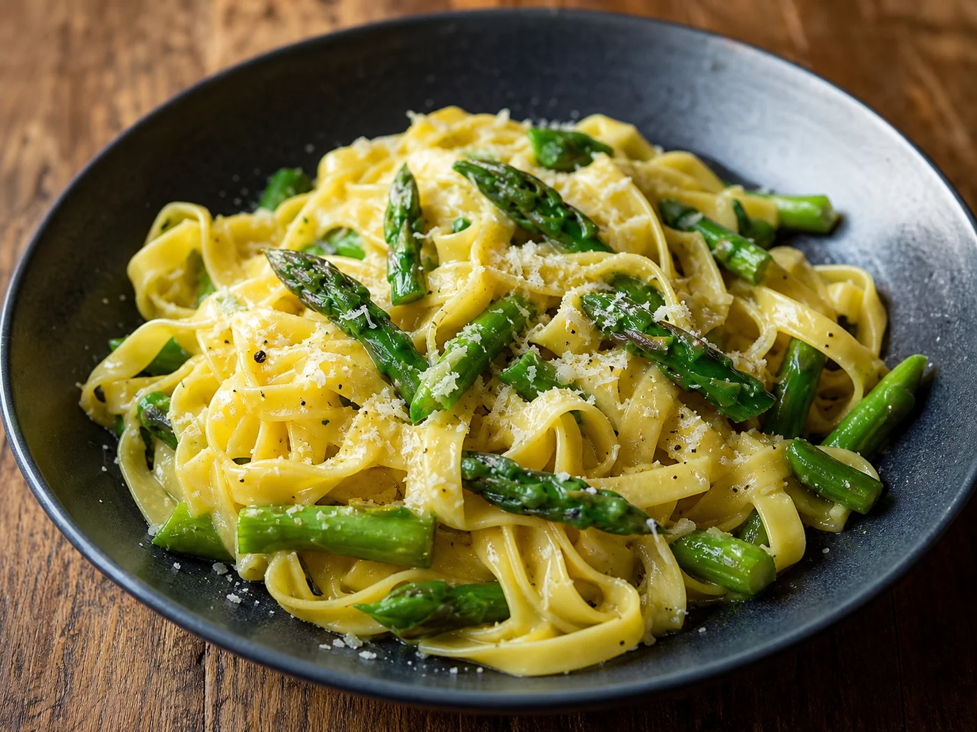 Danie Tagliatelle ze szparagami