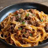 Danie Tagliatelle z wołowiną