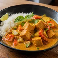Danie Tofu w sosie curry