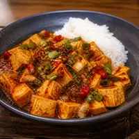Danie Tofu w sosie pikantnym