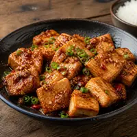 Danie Tofu z czosnkiem