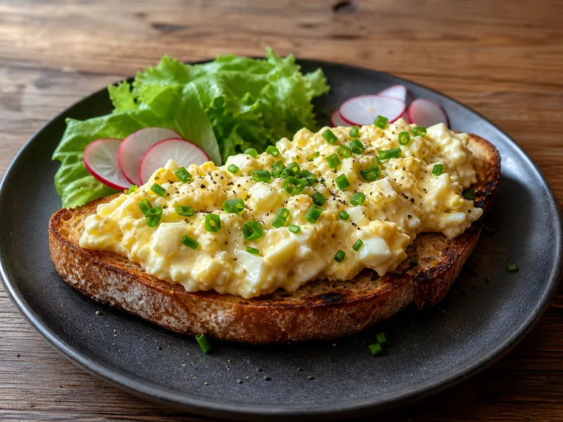 Danie Tost z pastą jajeczną